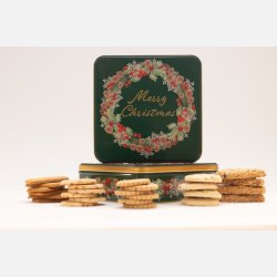 Christmas Wreath Festive Embossed Tin, 400g - full assortment. Bedst fr 2026-09-28