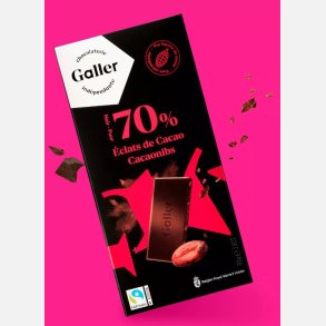 Galler mrk 70% med kakaostykker