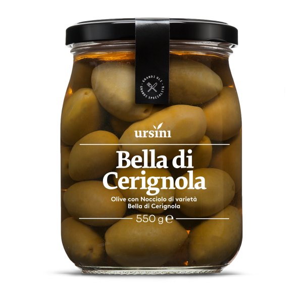 Grnne Bella di Cerignola oliven i saltlage, 580g. Bedst fr 2026-11-24